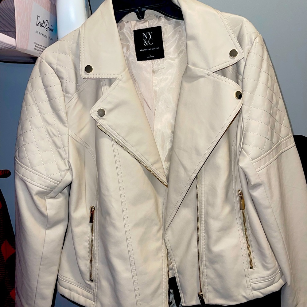 NEW YORK & Company faux leather jacket NWT